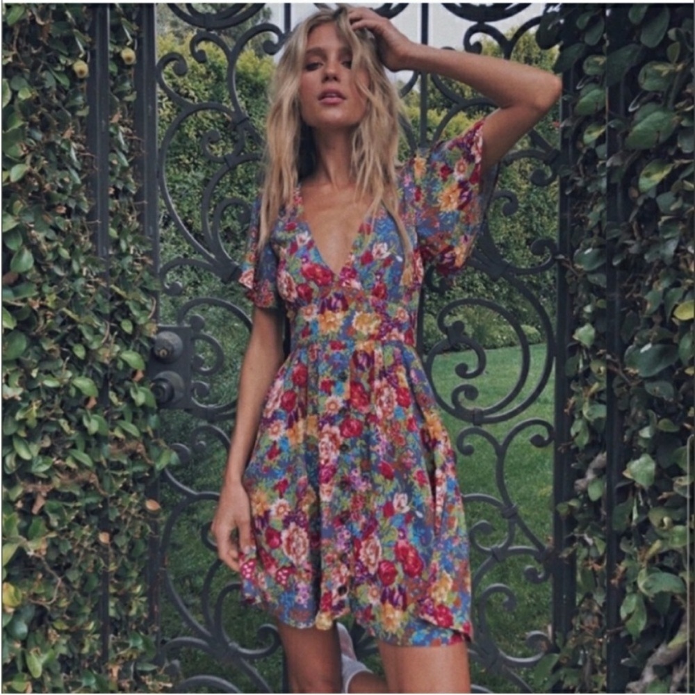 Auguste The Label Multicolor Floral Mini Dress